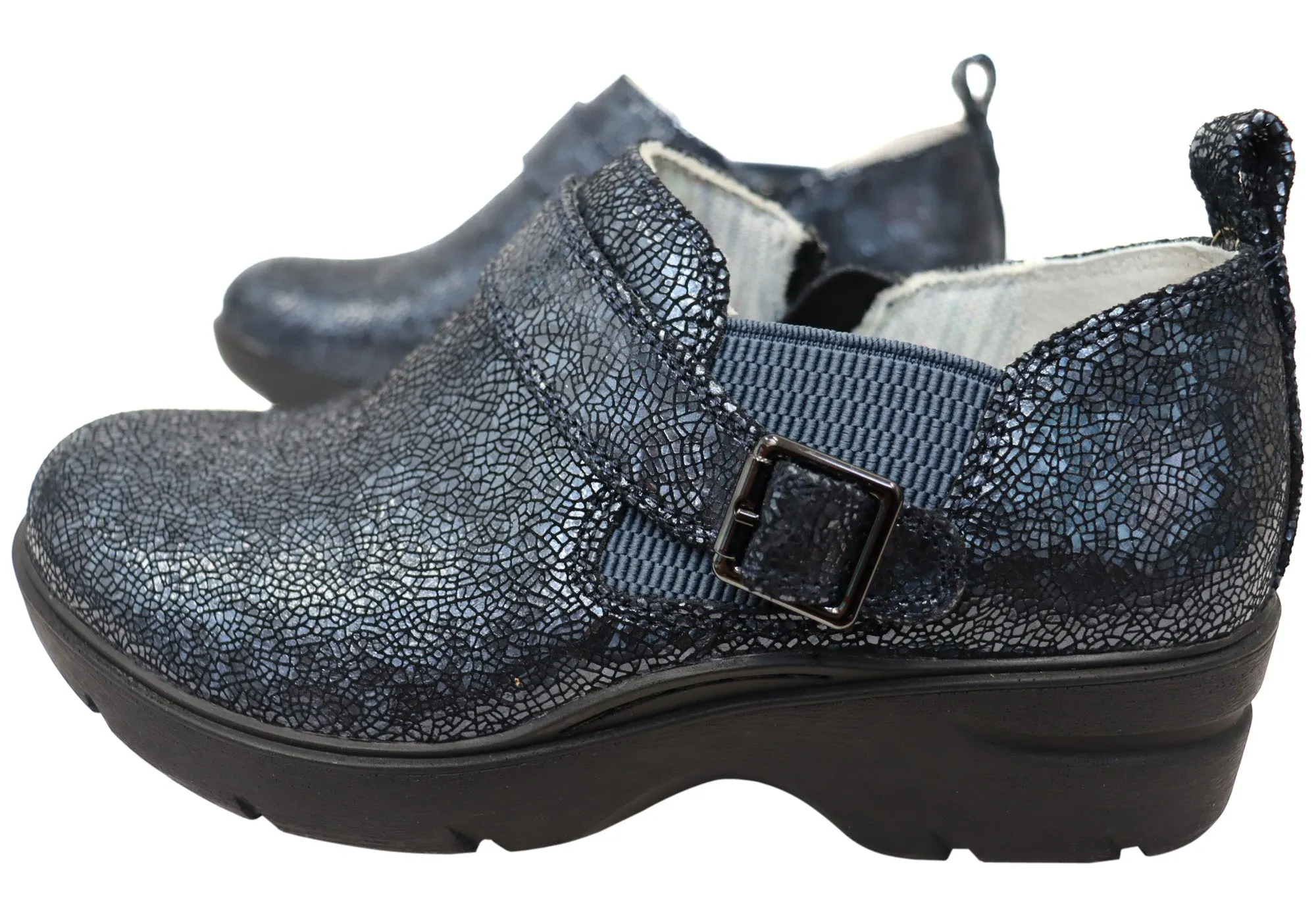 Womens Align Arya Leather Wide Fit Comfortable Arch Support Shoes