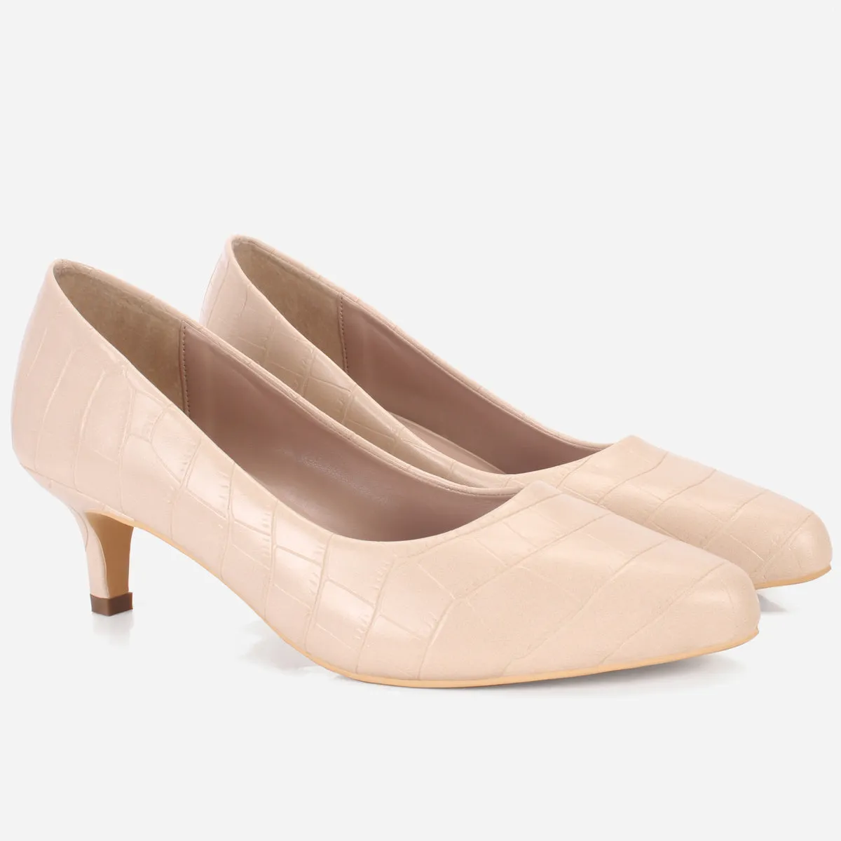 Womens "KOAMI" Kitten Heel Comfy Courts