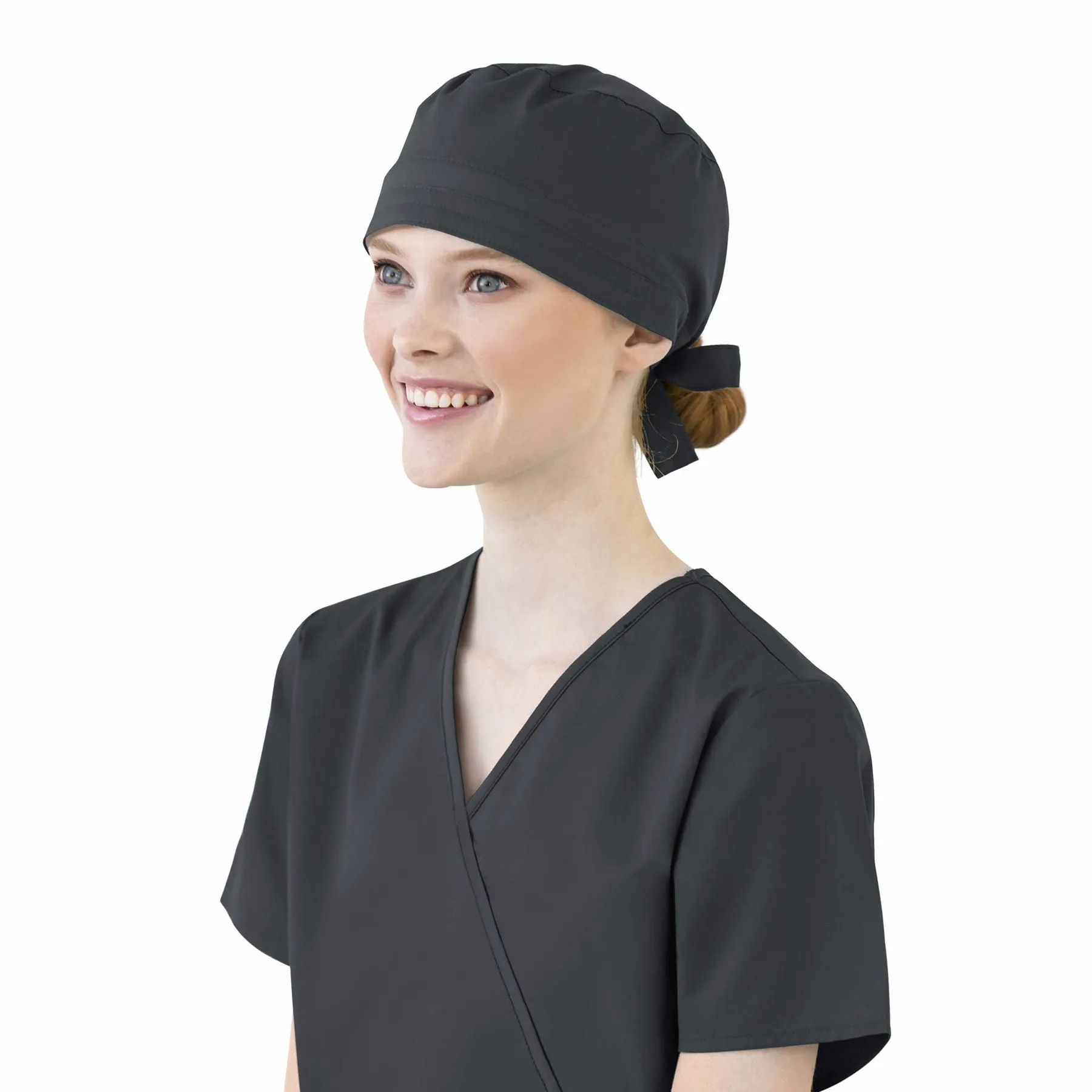 WonderWORK 400 Unisex Tie Back Scrub Hat Pewter
