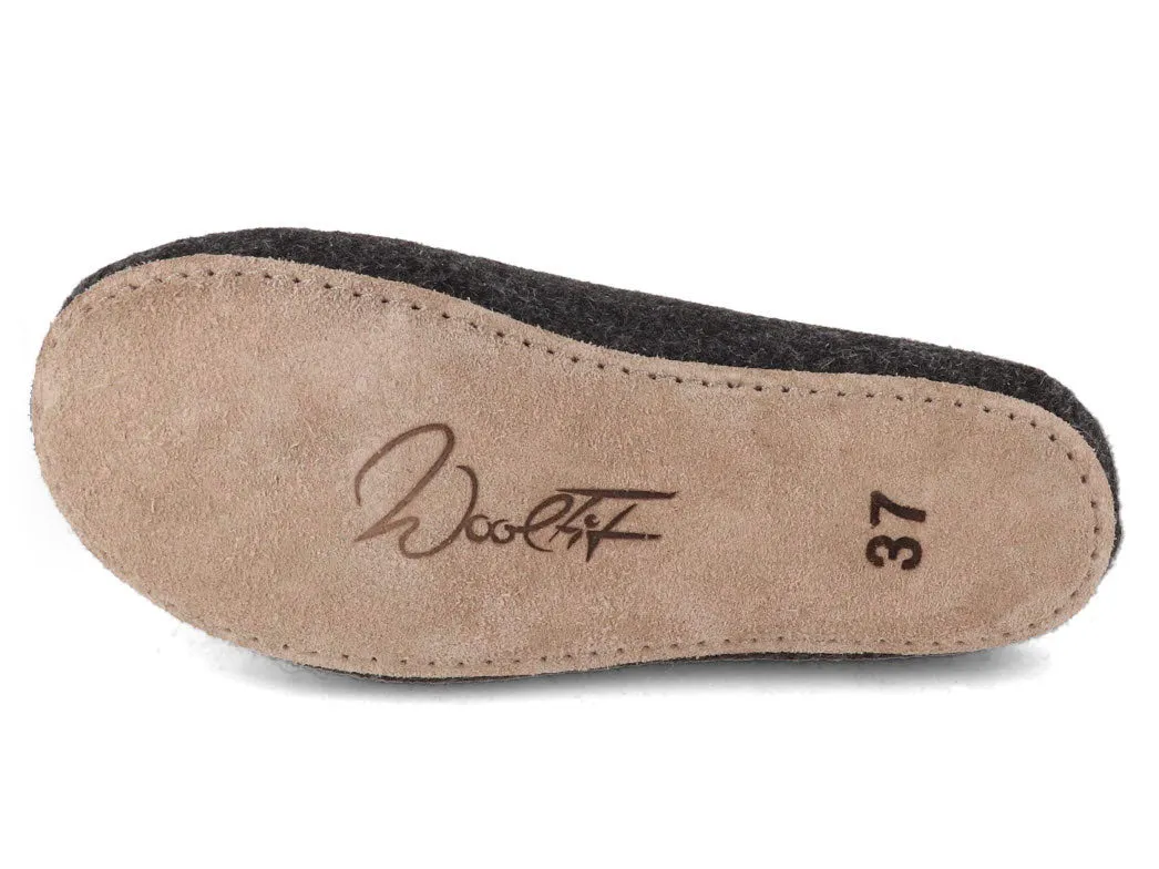 WoolFit® Summer Slippers 'Step', charcoal   light grey