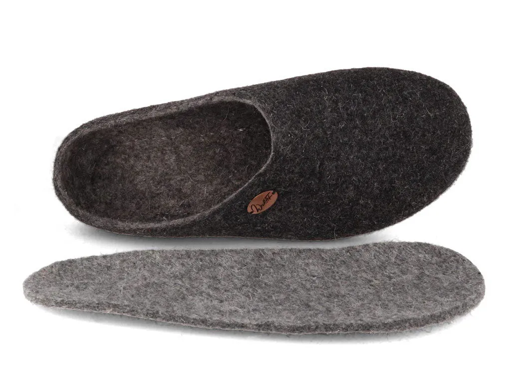 WoolFit® Summer Slippers 'Step', charcoal   light grey
