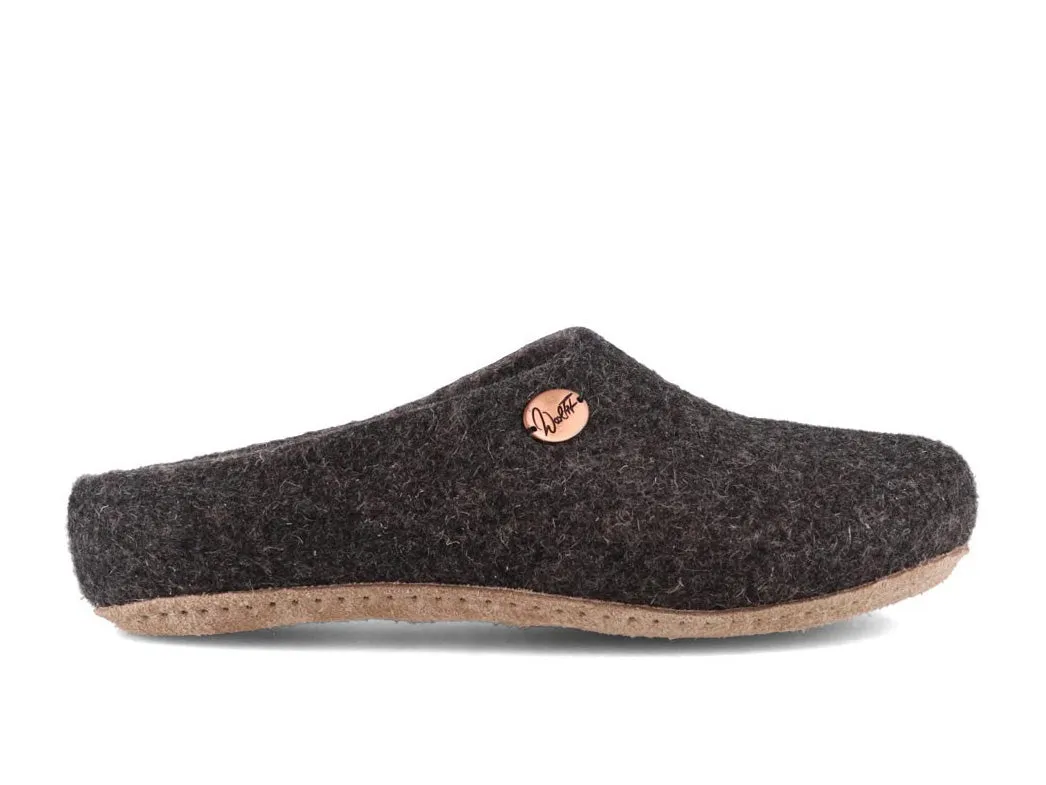 WoolFit® Summer Slippers 'Step', charcoal   light grey