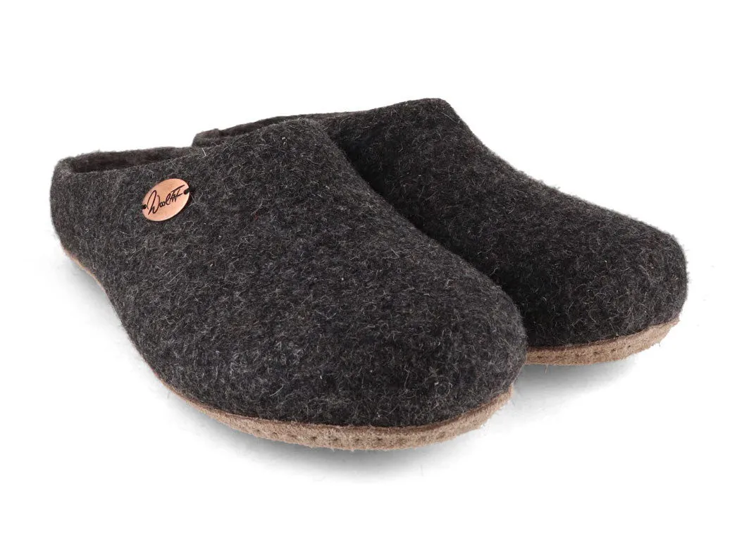 WoolFit® Summer Slippers 'Step', charcoal   light grey